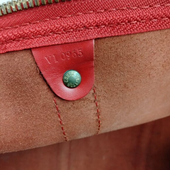 Louis Vuitton Red Epi Boston Bag Keepall 50 - Picture 9 of 10